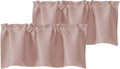 Chyhomenyc Blush Pink Valances for Window, Room Darkening Short Curtains for by Chyhomenyc