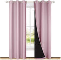 NICETOWN Blackout Curtains 80 inches Long, 2 Pieces, Lavender Pink, Full Light by NICETOWN