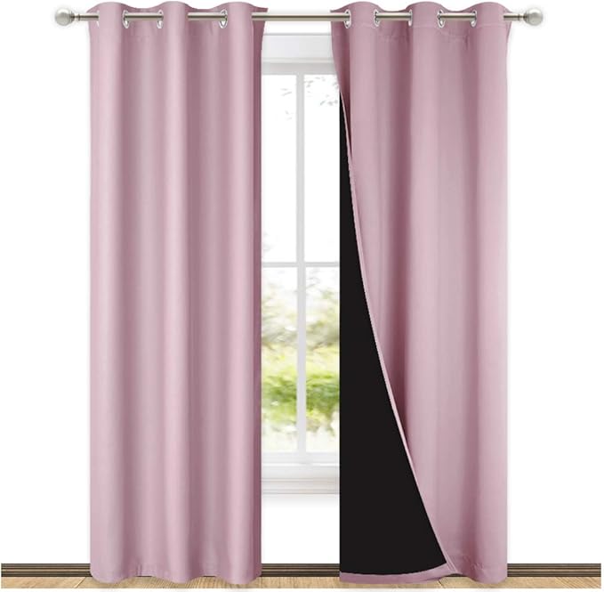NICETOWN 100% Blackout Window Curtain Panels, Heat and Cold Blocking Drapes by NICETOWN
