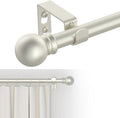 GXOACKJ Curtain Rods for windows 32-62 inch, 5/8 inch Decorative Nickel by GXOACKJ