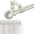 GXOACKJ Curtain Rods for windows 66-120 inch, 5/8 inch Decorative Nickel by GXOACKJ