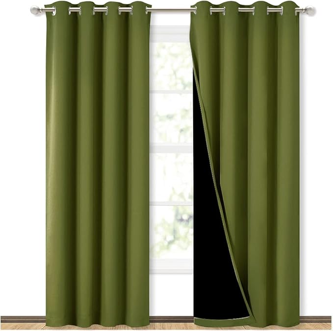 NICETOWN 100% Blackout Curtain Set, Thermal Insulated & Energy Efficiency by NICETOWN