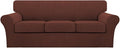 Turquoize 4 Piece Sofa Covers for 3 Cushion Couch Sofa Slipcover Soft Couch by Turquoize
