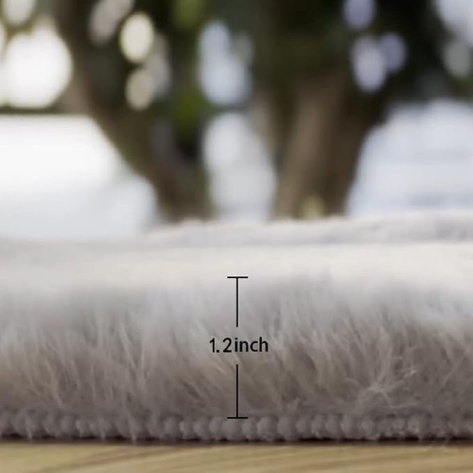 ORINOVA Grey Fluffy Rug Runners - Image 2