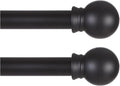 Thestoa 2 Pack Black Curtain Rods by Thestoa