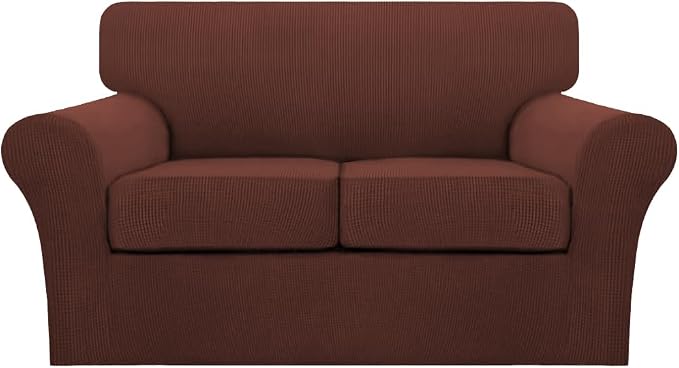 Turquoize 3 Piece Sofa Covers For 2 Cushion Couch Sofa Slipcover Soft Couch by Turquoize