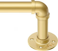 Zeerobee Curtain Rods for Windows 32 to 48, 1 Inch Industrial Wrap Around Gold by zeerobee