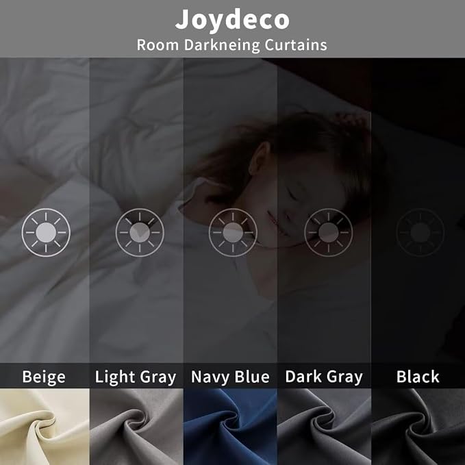 Joydeco White Blackout Curtains 96 Inches Long - Image 9