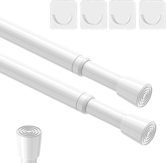 AIZESI 2pcs Spring Tension Rods Adjustable 26 to 39 inch Small Tension Curtain by AIZESITENSIONROD