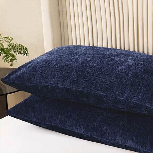 CaliTime Throw Pillow Covers Decorative 20 X 26 Inches Pack of 2 Cozy Chenille - Image 3
