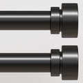 Lootkell Modern Black Curtain Rods Set, 48-84 Inches Adjustable, Heavy Duty 1 by Unknown