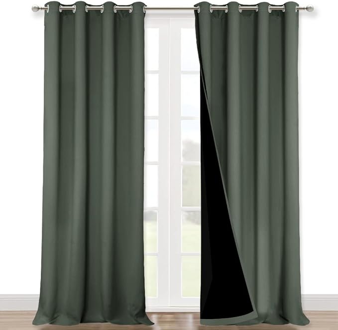 NICETOWN Full Shading Curtains 90 inches Long 2 Panels Set by NICETOWN