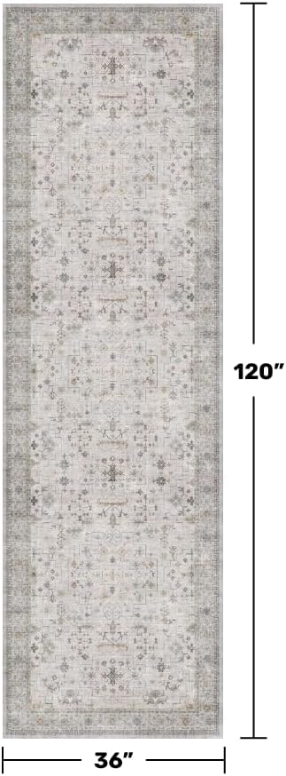 Hazo Haus Light Gray Kitchen Rug 10 ft Long - Image 2