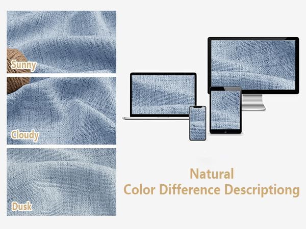 OVZME Valance for Windows, Light Filtering Faux Linen Textured Small Short - Image 9