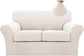 Turquoize 3 Piece Sofa Covers for 2 Cushion Couch Loveseat Slipcover Soft Couch by Turquoize
