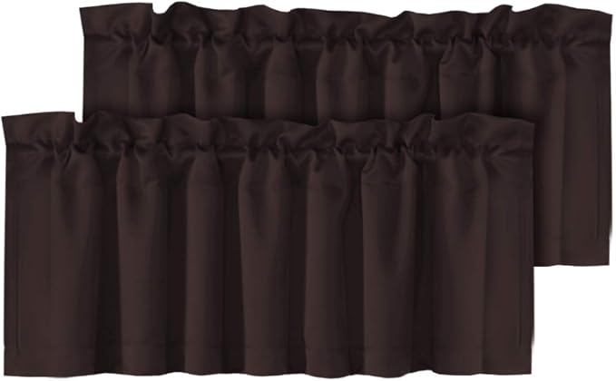 H.VERSAILTEX Blackout Valances for Windows, Kitchen Window Valance Curtains for by HVERSAILTEX