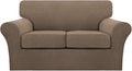 Turquoize 3 Piece Sofa Covers for 2 Cushion Couch Sofa Slipcover Soft Couch by Turquoize