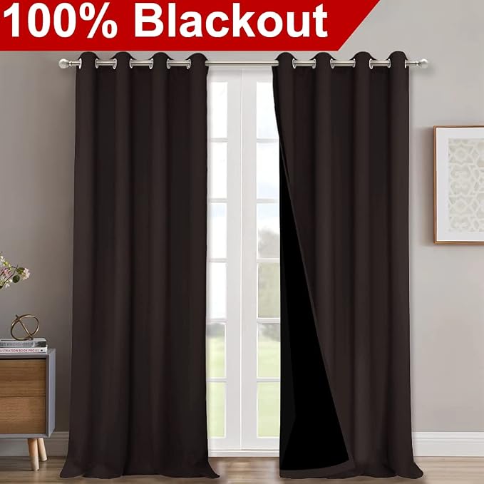 NICETOWN 100% Blackout Blinds, Laundry Room Decor Window Treatment Curtains - Image 2