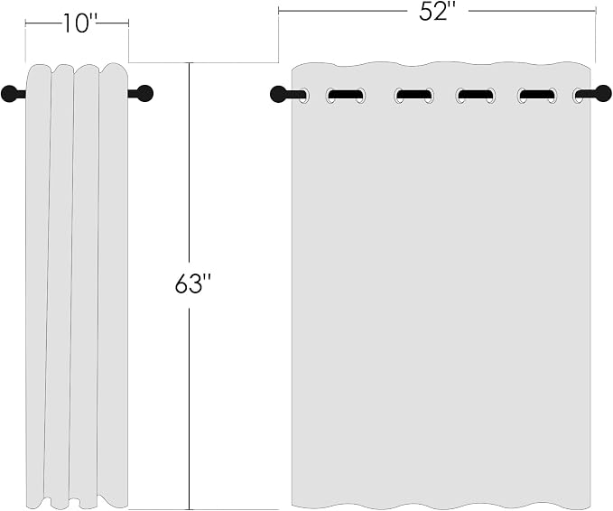 NICETOWN Greyish White Room Darkening Curtain Panels - Image 7