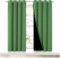 NICETOWN 100% Blackout Window Curtain Panels, Forest Green, 2 Pieces, 52-inch by NICETOWN