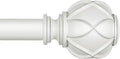 KAMANINA White Curtain Rods for Windows 72 to 144 Inches Long Heavy Duty by KAMANINA