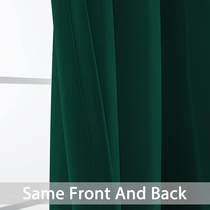 Yakamok Dark Green Blackout Curtains - Image 4