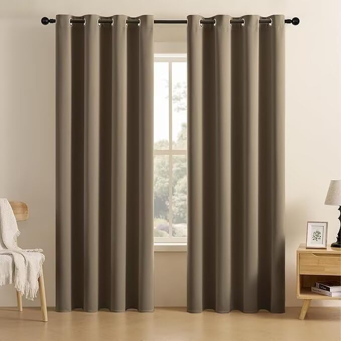 Joydeco Blackout Curtains for Bedroom 84 inch Long 2 Panels, Thermal Insulated by JOYDECO