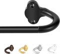 TVWOO Black Wrap Around Curtain Rods:5/8" Small Blackout Adjustable Window by TVWOO