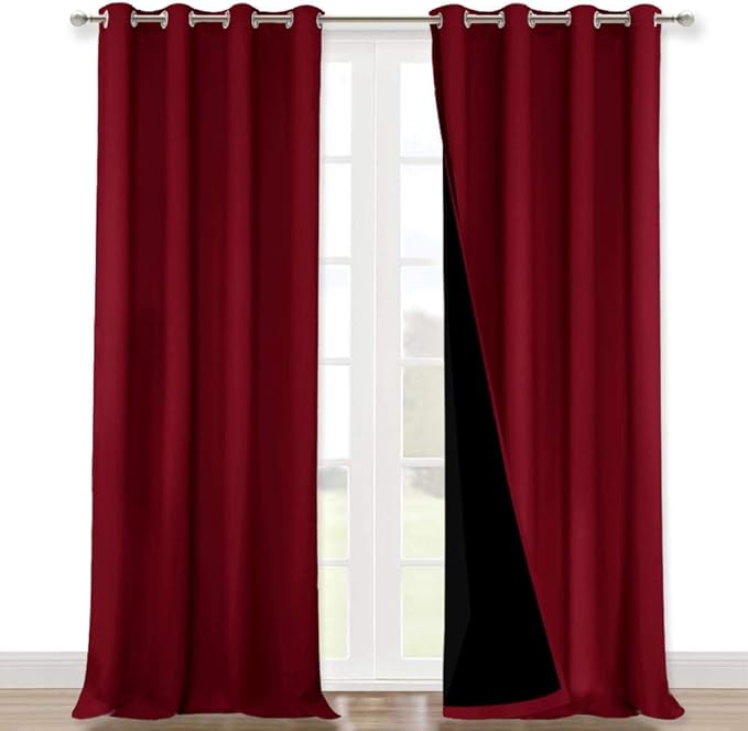 NICETOWN Full Shading Curtains 90 inches Long 2 Panels Set by NICETOWN