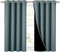 NICETOWN Aqua 100% Blackout Curtains 45 inches Long, 2 Thick Layers Completely by NICETOWN