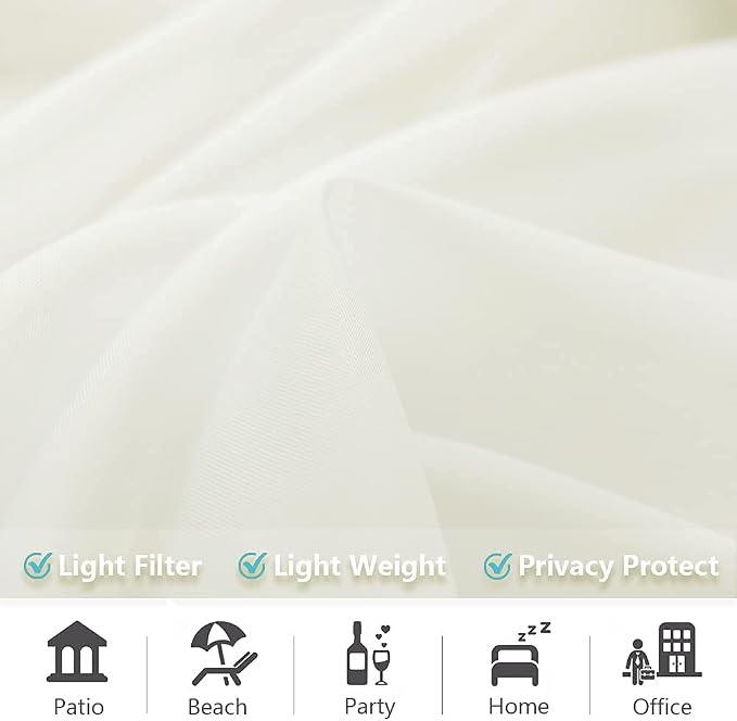 RYB HOME Sheer Outdoor Curtains - Image 7