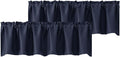Chyhomenyc Navy Blue Valances for Window, Room Darkening Short Curtains for by Chyhomenyc