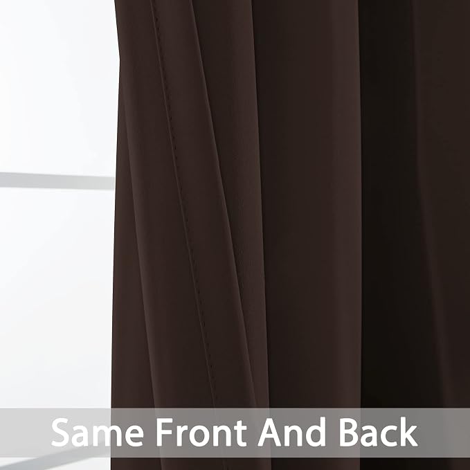 Yakamok Blackout Curtains for Bedroom 2 Panels Set 108 Inch Length Thermal - Image 4