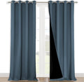 NICETOWN 100% Blackout Blinds, Smoky Blue, Laundry Room Decor Window Treatment by NICETOWN