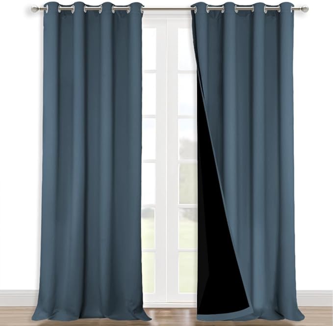 NICETOWN Full Shading Curtains 90 inches Long 2 Panels Set by NICETOWN