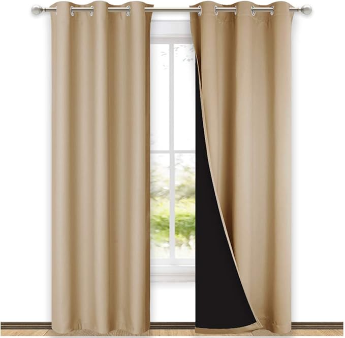 NICETOWN Blackout Curtains 80 inches Long, Full Light Blocking Drapes by NICETOWN