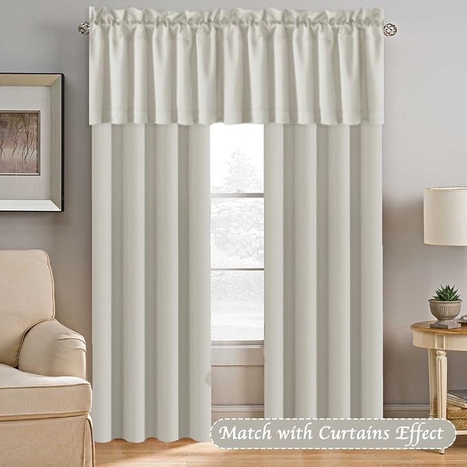 H.VERSAILTEX Blackout Valances for Windows, Kitchen Curtains Valances for - Image 3