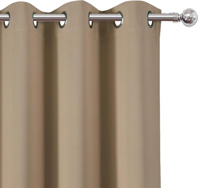 LEMOMO Natural Thermal Blackout Curtains/38 x 84 Inch/Set of 2 Panels Room - Image 5