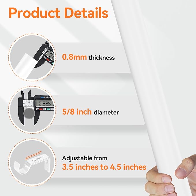 Curtain Rod Set for Windows 28 to 60 Inch - Image 3