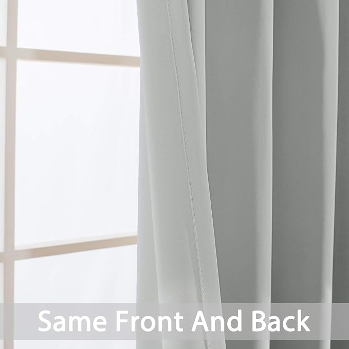 Yakamok Blackout Curtains Room Darkening Thermal Insulated Grommet top Window - Image 5