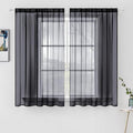 MIULEE 2 Panels Solid Color Sheer Window Curtains Elegant Halloween Window by MIULEE