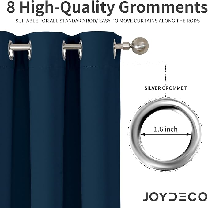 Joydeco Blackout Curtains 108 Inch Length 2 Panels Set, Thermal Insulated Long - Image 4