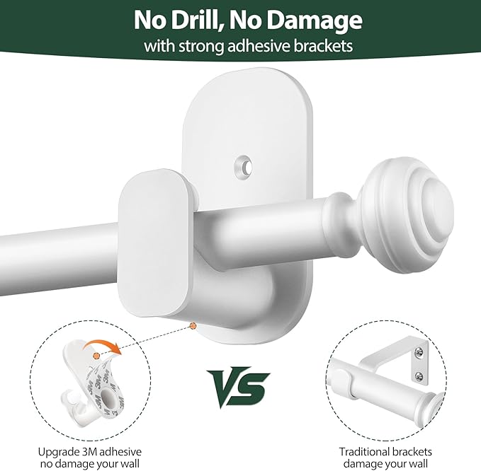 KAMANINA Curtain Rods No Drilling - Image 5