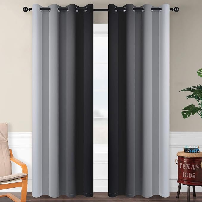 SimpleHome Ombre Room Darkening Curtains - Image 2