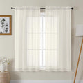 Gwine Ivory Sheer Curtains 63 Inch Length by Gwine