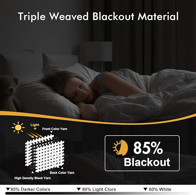 MIULEE Blackout Curtains for Bedroom 2 Panels 50 x 63 Inch Long Pink | Thermal - Image 2
