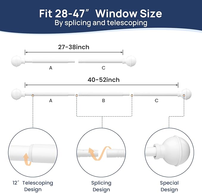 ENJOYBASICS No Drill Curtain Rods - Image 3