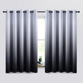SimpleHome Gradient Color Ombre Room Darkening Curtains Blackout Black Thermal by SimpleHome