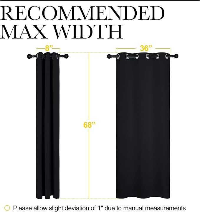 NICETOWN Bathroom Blackout Thermal Curtains and Drapes - Image 7