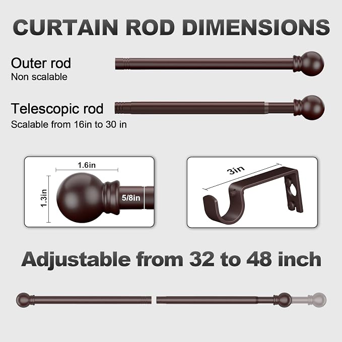 Bronze Curtain Rods for Bedroom - Image 3
